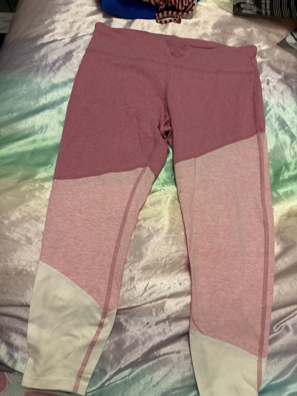 GAP Girls Two-Tone Pink & White Colorblock Leggings